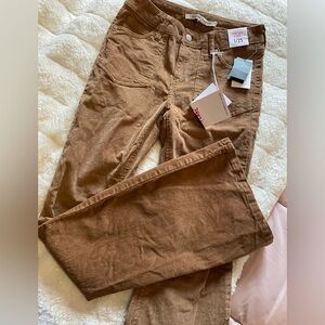 NWT Celebrity Pink tan corduroy, mid rise, flare, pants, size 1